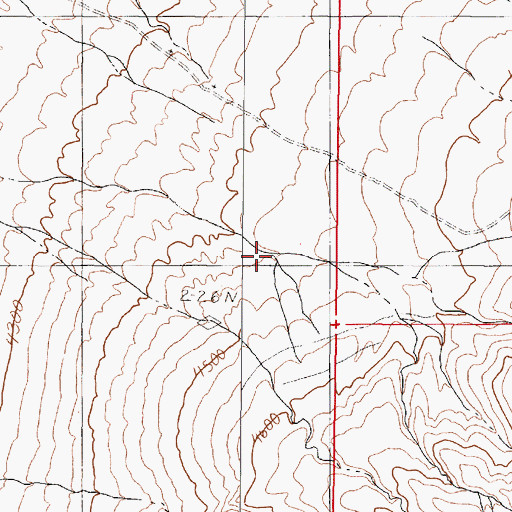 Topographic Map of Zimmershed Canyon, NV
