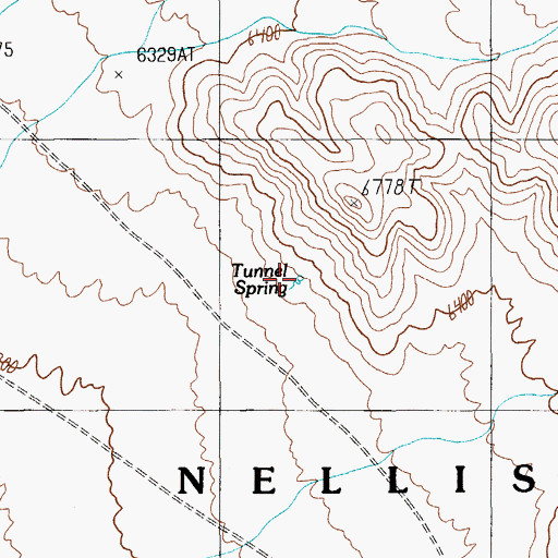 Topographic Map of Tunnel Spring, NV