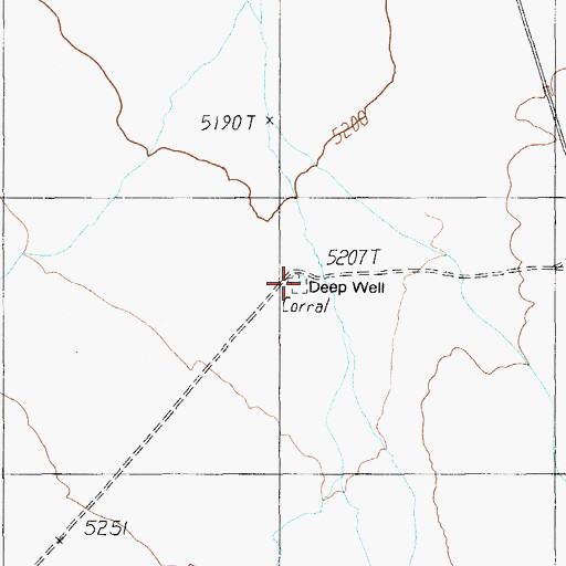 Topographic Map of Deep Well, NV