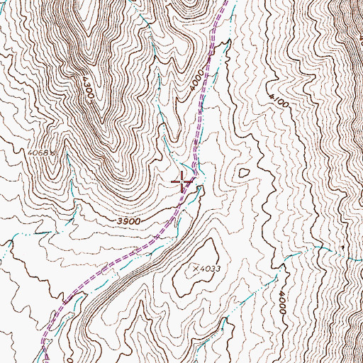 Topographic Map of Solitario Canyon, NV