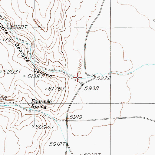 Topographic Map of Little Georges Canyon, NV