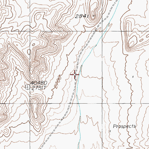 Topographic Map of Crater Flat Wash, NV