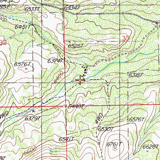Topographic Map of A Torreuil Ranch, NV