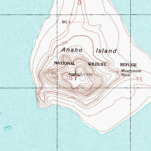 Topographic Map of Anaho Island, NV