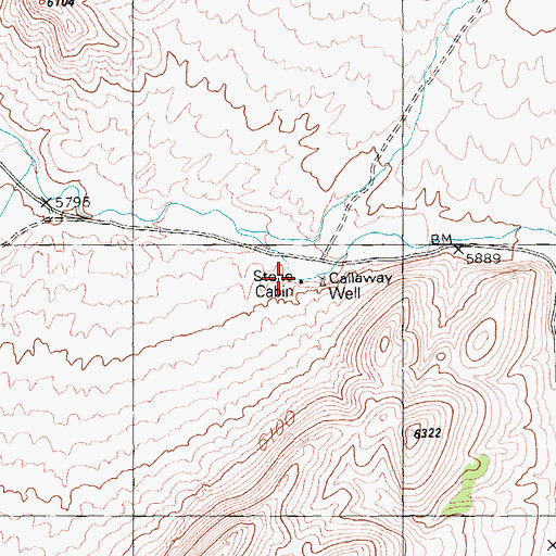 Topographic Map of Callaway Well, NV