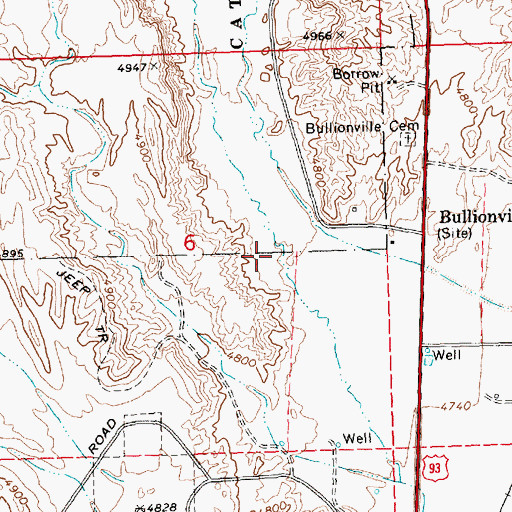 Topographic Map of Cathedral Gorge, NV
