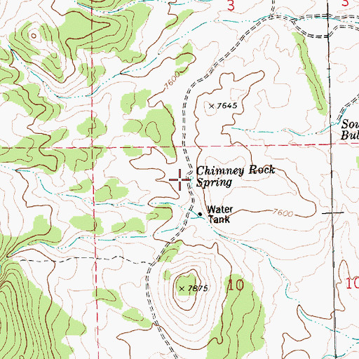 Topographic Map of Chimney Rock Spring, NV