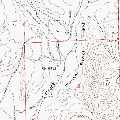 Topographic Map of Cold Creek, NV