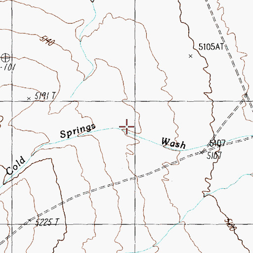 Topographic Map of Cold Springs Wash, NV