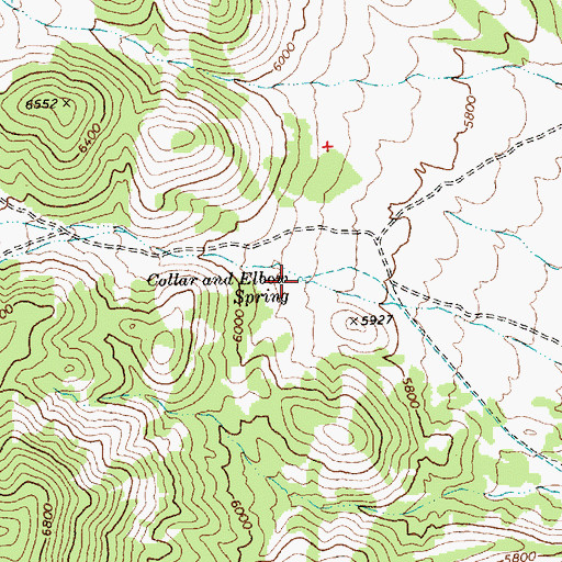 Topographic Map of Collar and Elbow Spring, NV
