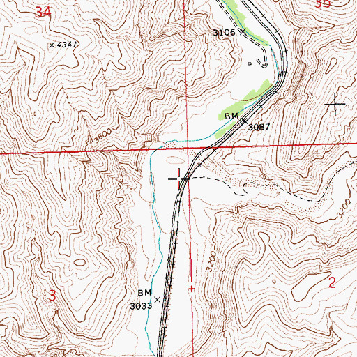 Topographic Map of Cottonwood Canyon, NV