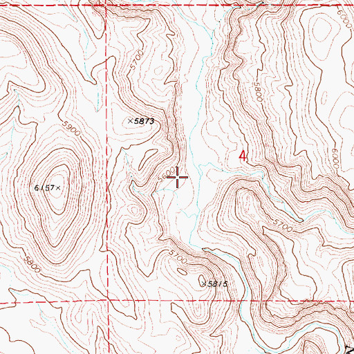 Topographic Map of Cottonwood Creek, NV