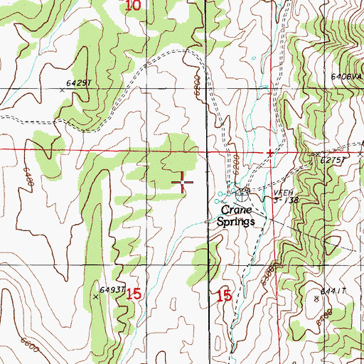 Topographic Map of Crane Springs, NV