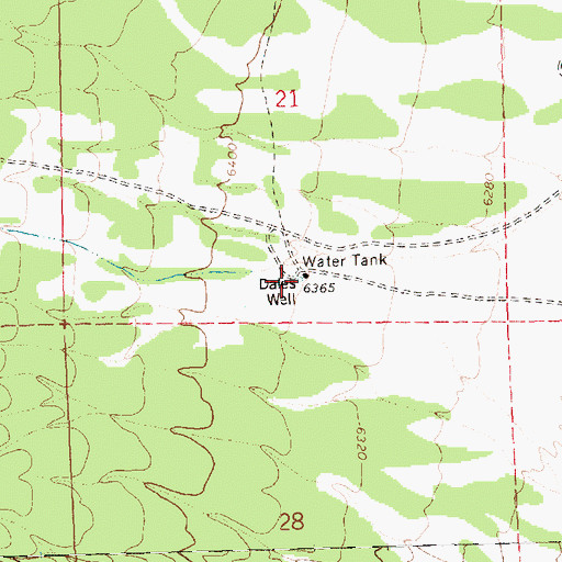 Topographic Map of Dales Well, NV