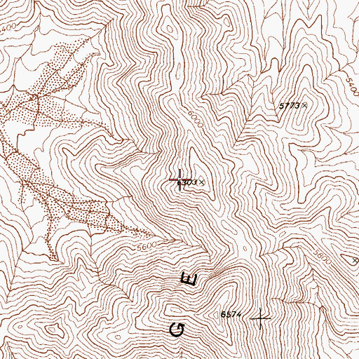 Topographic Map of Desert Range, NV