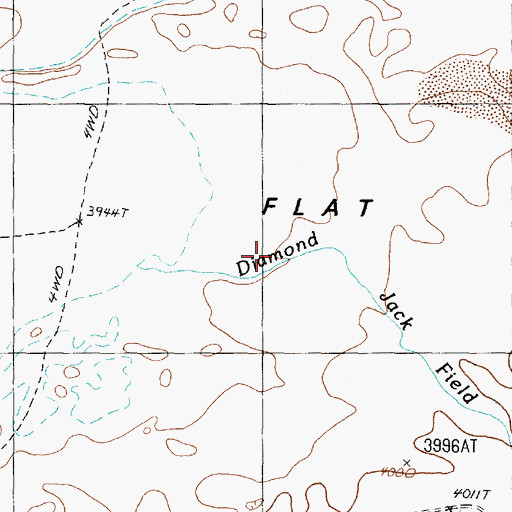 Topographic Map of Diamond Field Jack Wash, NV