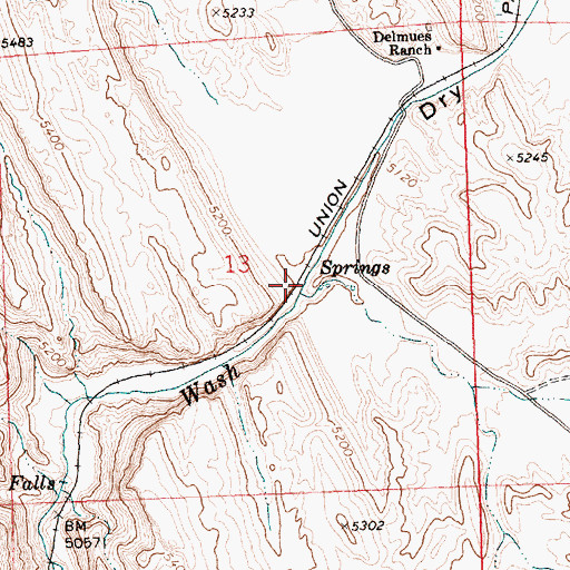 Topographic Map of Dry Valley, NV
