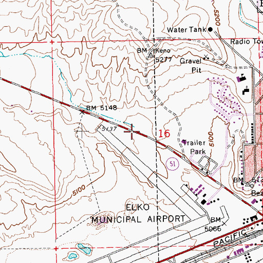 Topographic Map of East Adobe Creek, NV