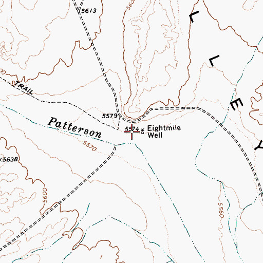 Topographic Map of Eightmile Well, NV