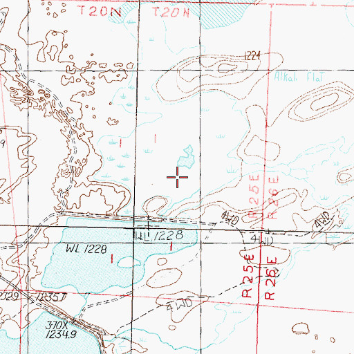 Topographic Map of Fernley Wildlife Management Area, NV