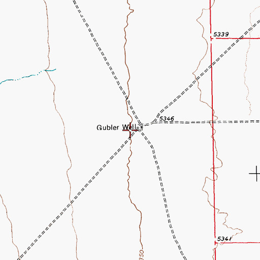 Topographic Map of Gubler Well, NV