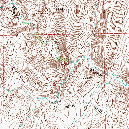 Topographic Map of Jakes Creek, NV