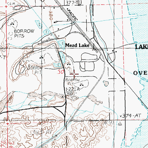 Topographic Map of Kaolin Wash, NV