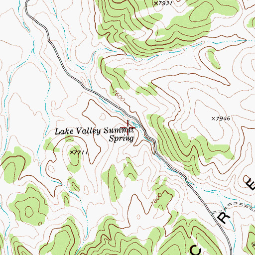 Topographic Map of Lake Valley Summit Spring, NV