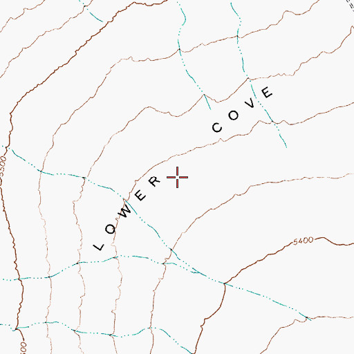Topographic Map of Lower Cove, NV