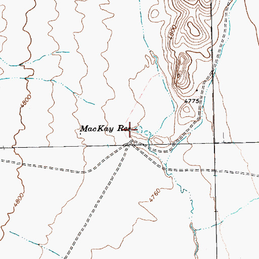 Topographic Map of MacKay Reservoir, NV