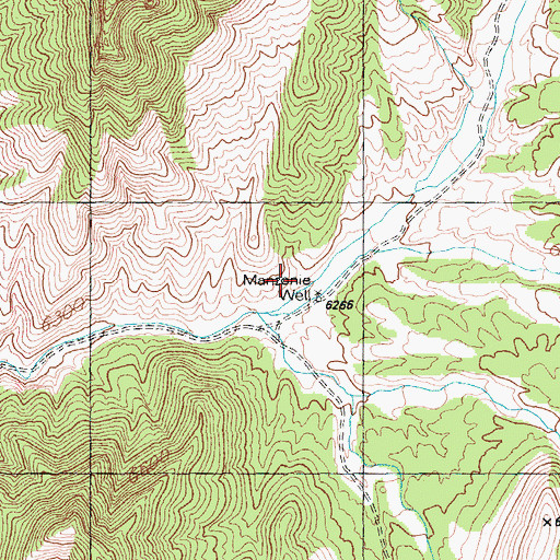 Topographic Map of Manzone Well, NV