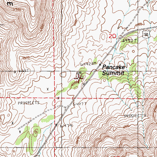 Topographic Map of Pancake Summit, NV