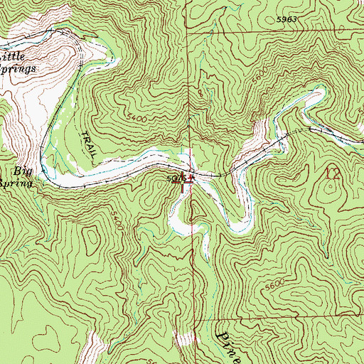 Topographic Map of Pine Wash, NV