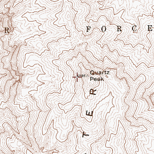 Topographic Map of Quartz Peak, NV
