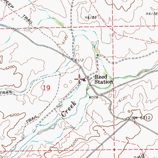 Topographic Map of Reed Station, NV