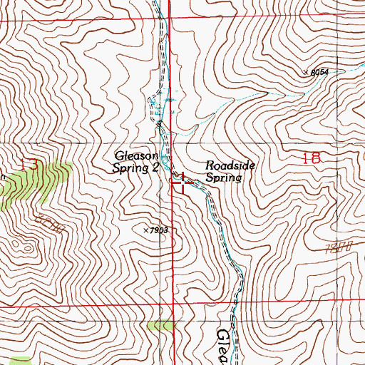 Topographic Map of Roadside Spring, NV