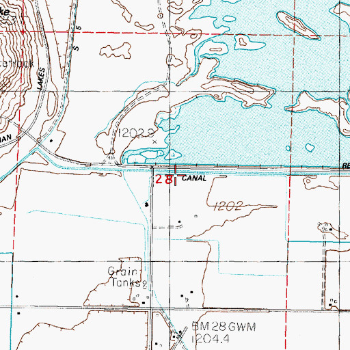 Topographic Map of S Line Canal, NV