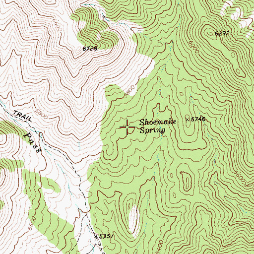 Topographic Map of Shoemake Spring, NV