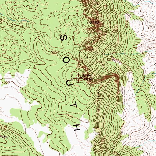 Topographic Map of South Pahroc Range, NV