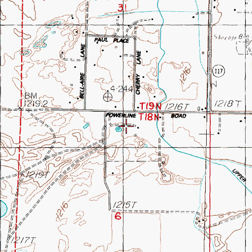 Topographic Map of Upper West Side Drain, NV