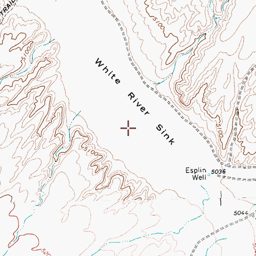 Topographic Map of White River Sink, NV
