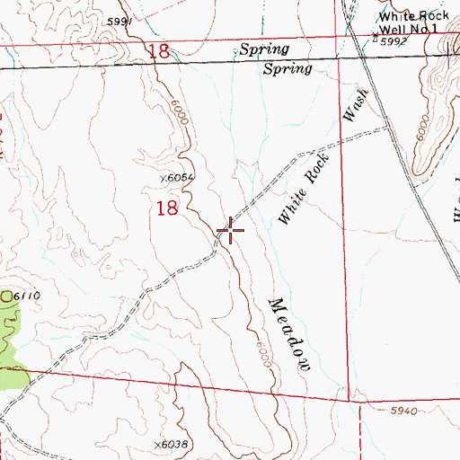 Topographic Map of White Rock Wash, NV