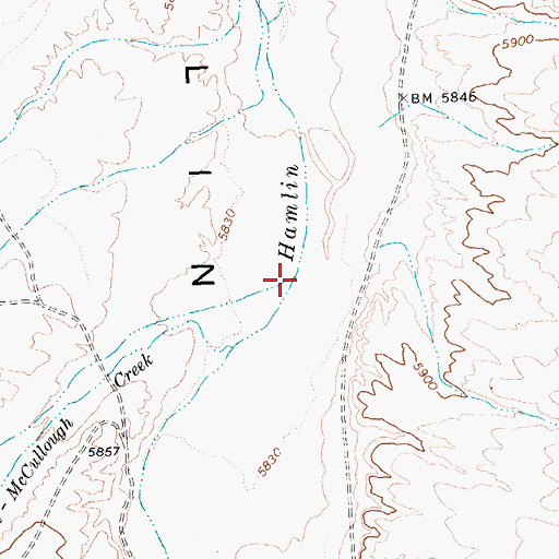 Topographic Map of Wood-McCullough Creek, NV