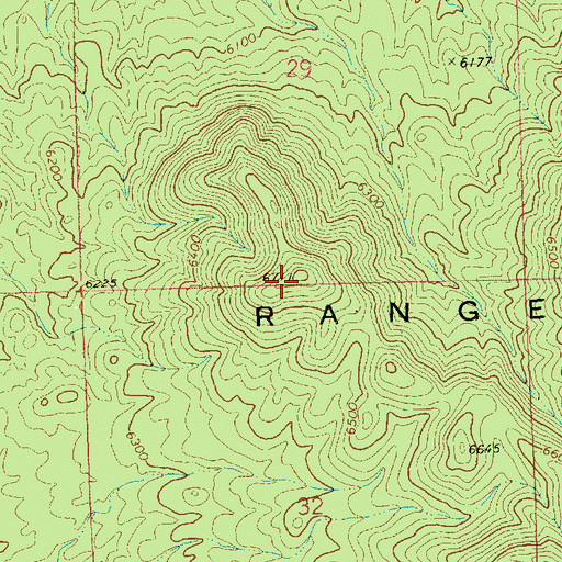 Topographic Map of Cedar Range, NV