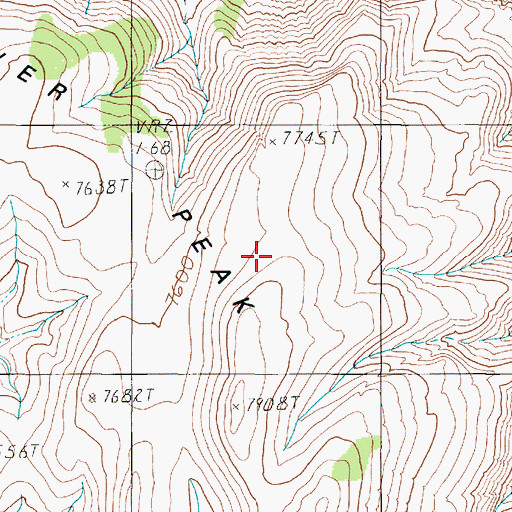 Topographic Map of Silver Peak Range, NV