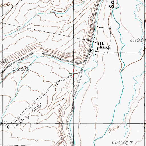 Topographic Map of Amazon Creek, NV