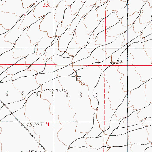 Topographic Map of Barber Canyon, NV