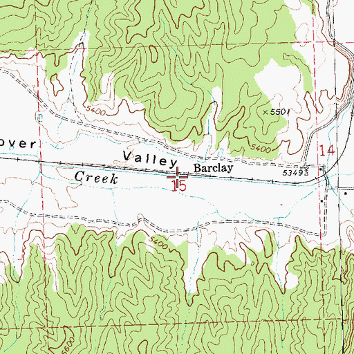 Topographic Map of Barclay, NV