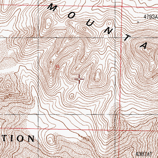 Topographic Map of Blow Sand Mountains, NV