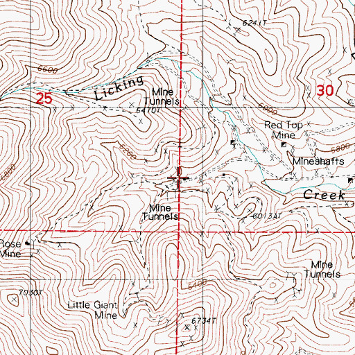 Topographic Map of Buckingham Camp, NV